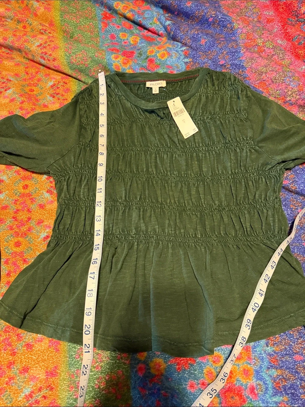 Pilcro Long Sleeve Smocked Top